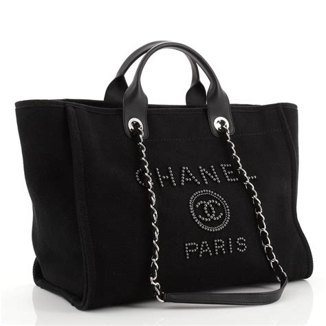 chanel black bag with pearls|chanel pearl tote bag.